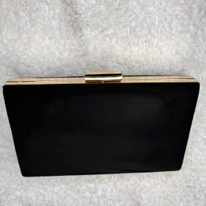 Bolso de Fiesta antelina negro con dorado Dorotea